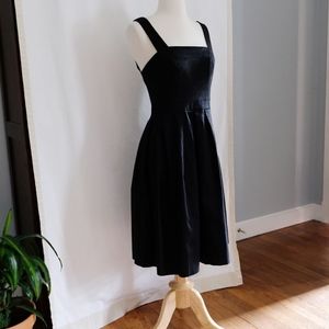 ELORIE Anthropologie Black Square Neck Dress